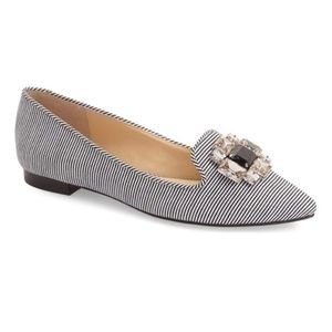 Sole Society Libry Bejeweled Stripe Flat, Size 8
